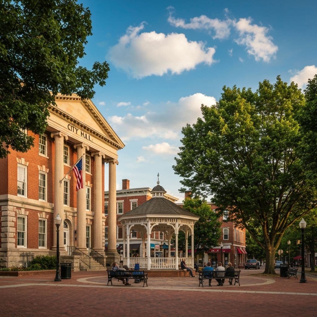 Downtown Happytown, USA - a charming small town center